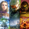 Quatre personnages de jeux vidéo d'affilée, dont le Master Chief de Halo et Doom's Doomslayer.